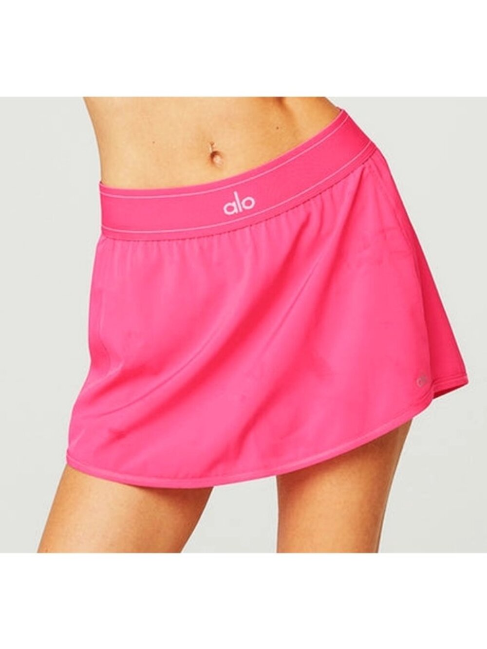 Alo Match Point Tennis Skirt Pink Fuchsia Hot Yoga Exercise Sports Shorts Skort